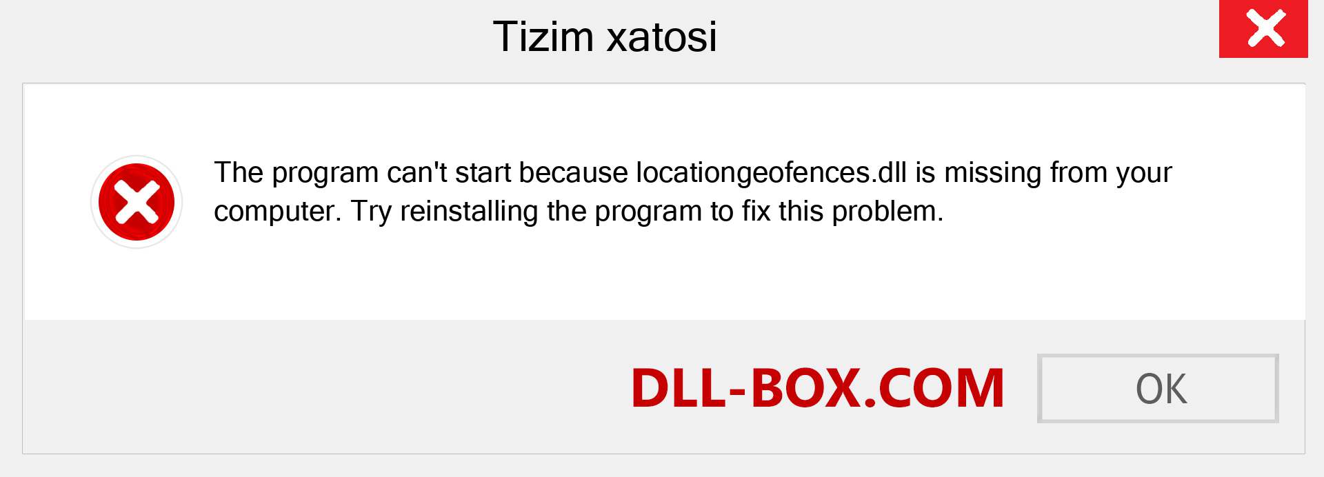 locationgeofences.dll fayli yo'qolganmi?. Windows 7, 8, 10 uchun yuklab olish - Windowsda locationgeofences dll etishmayotgan xatoni tuzating, rasmlar, rasmlar